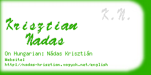 krisztian nadas business card